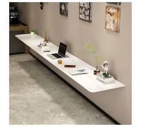 Wall-Mounted Folding Table Long Narrow Floating Dining Desk Portable Workbench & Laptop Station for Tea Shop Bar Kitchen & Dining Room (White 120x40 cm)