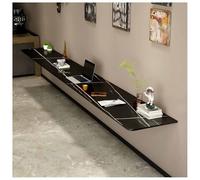 Wall-Mounted Folding Table Narrow Long Dining Table & Workbench Portable Laptop Desk for Tea Shops Bars Kitchens & Dining Rooms (Black 100x30 cm)