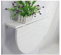 Wall-Mounted Folding Table - Solid Wood Half-Round Desk Space-Saving Kitchen & Dining Table Sturdy Wall-Mount Computer Table Versatile Compact Design