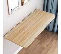 Wall Mounted Folding Table - Space Saving 90x50cm Study Desk, Foldable Computer & Dining Table for Home Office, Living Room & Bedroom, Stylish Wood Finish
