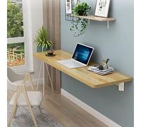 Wall-Mounted Folding Table Space-Saving Desk Natural Color Multiple Sizes: 40x30cm 60x40cm 80x40cm 120x40cm 80x50cm 100x50cm - Versatile Sturdy Easy to Install