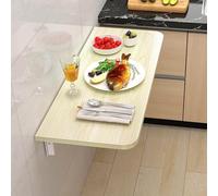 Wall-Mounted Folding Table, Space-Saving Drop-Down Desk for Home, Office, Kitchen & Bedroom, Slish Maple h, 100x40cm/39x16in, Versatile & Functa Saver