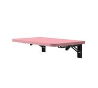 Wall Mounted Folding Table - Space-Saving Drop Leaf Desk for Kitchen, Office & Study - Versatile Laundry Folding Station, 60cm x 40cm, Stylish Pink Design