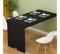 Wall-Mounted Folding Table Space-Saving Drop-Leaf Desk L-Type Foldable Wall Table Floating Wooden Writing Desk Compact Wall Shelf Table for Home Office