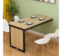 Wall-Mounted Folding Table Space-Saving Drop Leaf Workbench & Dining Table 31.5x19.7in Floating Desk for Smals Walnut h Versatile Foldable Bar Table