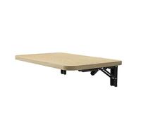 Wall-Mounted Folding Table Space-Saving Small Floating Desk for Office Kitchen Dining Room - Compact Wall Table Easy Installation Natural Finish