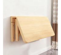 Wall-Mounted Folding Table Space-Saving Wooden Desk for Home Office & Kitchen Compact Wall Desk Floating Workstation 120x50cm (48x20in)