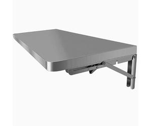 Wall Mounted Folding Table SpaceSaving Stainless Steel Drop Leaf Desk & Invisible Floating Shelf for Small Kitchens Dining Laundry & Home Office Use