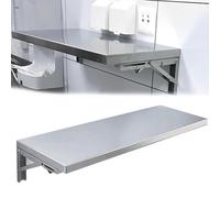 Wall-Mounted Folding Table Stainless Steel Laundry Desk Space-Saving 90x35cm/36x14in Perfect for Smals Easy Installat Multi-Purpose Use