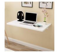 Wall Mounted Folding Table Versatile Wall Desk for Computer Writing & Dining Space Saving White Table with Accessories 110x40cm 43x16in