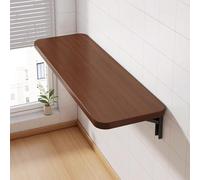 Wall Mounted Folding Table, Wooden Dining Desk, Space-Saving Flip Down Table for Kitchen, Living Room, Multifunctional Wall-Mounted Workbench