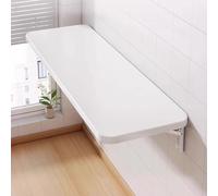 Wall Mounted Folding Table, Wooden Dining Desk, Space-Saving Flip Down Table for Kitchen, Living Room, Multifunctional Wall-Mounted Workbench