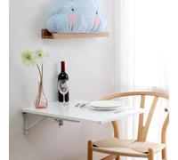 Wall Mounted Folding Table Wooden Dining Table Space Saving Kitchen & Laundry Table Floating Desk for Office Dining Room Study & Bar (24"x16") Versatile & Stylish