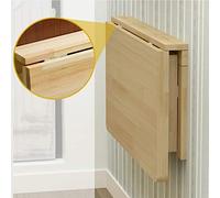 Wall-Mounted Folding Table Wooden Expandable Kitchen Dining Desk Space-Saving Compact Table for Breakfast Work and Multi-Purpose Use - Stylish and Practical!