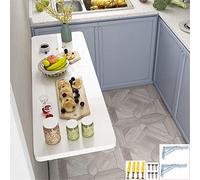 Wall Mounted Folding Workbench, Drop-Leaf Kitchen Table, Collapsible Desk for Home, Office, or Dining - Easy to Clean and Space-Saving Design