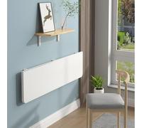 Wall-Mounted Folding Workbench & Drop Leaf Table - 120cm Solid Wood Floating Desk for Home Office Kitchen Laundry Bedroom & Dining - Space-Saving Versatile Design