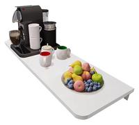 Wall Mounted Folding Workbench - Heavy Duty Cold Rolled Steel Table Bracket Space-Saving Fold Down Floating Wall Desk for Home & Office (White 31.5"x12")