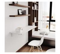 Wall Mounted Folding Workbench Heavy-Duty Cold Rolled Steel Table Bracket Space-Saving Fold Down Floating Desk for Office & Home White (90x20cm/35.5x8in)