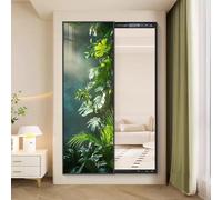 Wall-Mounted Full-Length Mirror Push-Pull Mirror for Living Room Bedroom Entryway - Elegant Decorative Wall Art Space-Saving Design t for Home Decor