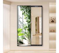 Wall-Mounted Full-Length Mirror Push-Pull Vanity Mirror for Entrance Living Room & Bedroom Décor Stylish Decorative Wall Art Space-Saving Design