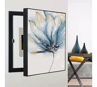 Wall Mounted Fuse Box Covers Decorative Painting, Modern Electrical Panel Cover, Flip-Right Mete Breaker Box Cover for Home Living Room Office(Blue,60x80cm/24x32in)