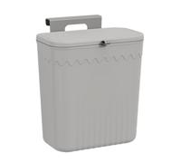 Wall Mounted Garbage Container - Cabinet Hanging Trash Can, Compact Rubbish Bin | Foldable Kitchen Waste Management Organizer, Hands-Free Trash Holder Box With Secure Lid For Cooking Food