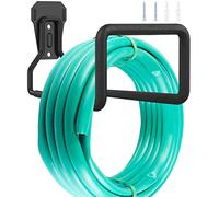 Wall Mounted Garden Hose Holder Heavy Duty Metal Hose Pipe Hanger 19.5X 12 cm Garage Hose Hook Sturdy Hose Storage Bracket Hose Stand Organizer for Water Hose Extension Cords (1PC)