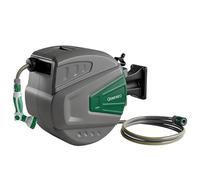 Wall Mounted Garden Hose Reel, 30+2m Retractable Hose Pipe, Auto Rewind System, Easy to Install, Any Length Lock,180°Swivel Bracket, Heavy Duty Water Hose Reel