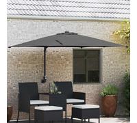 Garden Parasol Bordeaux Red 248.5x247.5x160cm Polyester Steel Tiltable Handcrank