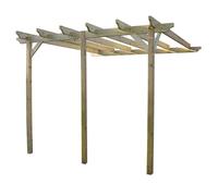 Wall Mounted Garden Pergola 3 Post, L420 x W420 x H270 cm, Light Green Rutland County Garden Furniture Ltd Light Green One Size