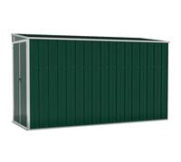 Vidaxl Wall-Mounted Garden Shed Green 118X288X178 Cm Galvanised Steel