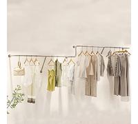 Wall Mounted Garment Hanger, Stainless Steel Storage Organizer for Boutique Retail Displays and Closet Organization