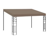 Anydaydirect 4 X3M Wall-Mounted Gazebo Taupe
