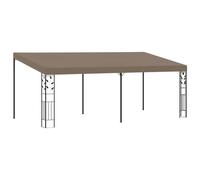 vidaXL Wall-mounted Gazebo 6x3x2.5 m Taupe Garden Canopy Shelter Tent Pavilion