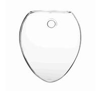 Wall Mounted Glass Terrarium Planter, Oblate Vase for Hydroponic Plants, Suitable for Bathroom, Home Office, and Living Room Decor. (mouse shape)