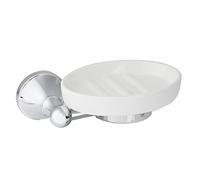 Wall Mounted Gold Soap Dishes Ceramic Holder for Vintage Bathrooms - Elegant Chrome Finish