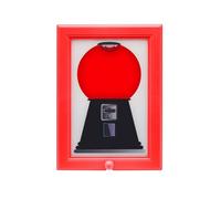 Wall Mounted Gumball Machine Picture Frame Sweet Dispenser Gumball Machine in Frames Cute Hanging Candy Frame for Candies Nuts (Red)