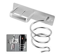 Wall-Mounted Hair Dryer Holder - Heavy-Duty Metal & Heat-Resistant Spiral Hanger with Cable Organiser | Storage Rack for Hair Straighteners, Brushes & Styling Tools