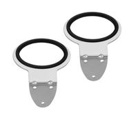 Wall Mounted Hair Dryer Holder Silver Bracket 2pcs Stainless Steel | Modern Simple Design, Sturdy Build, Quick Grab-and-go Access, for Home Bathrooms and Rental Apartments