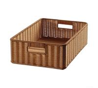 Wall Mounted Hair Tool Organizer with 3 Compartments, Storage | High-Density Faux Rattan Hair Tool Organizer with Steel Frame, Water-Resistant Storage for Bathroom Vanity Salon for rv