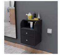 Wall Mounted Hairdressing Station Cabinet with Dryer Holder, Space Saving Salon Storage for Barbershop and Beauty Salon, Natural Finish for Professional Use