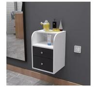 Wall Mounted Hairdressing Station Cabinet with Dryer Holder, Space Saving Salon Storage for Barbershop and Beauty Salon, Natural Finish for Professional Use