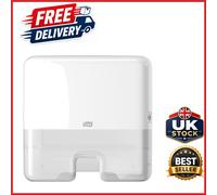Wall Mounted Hand Towel Dispenser White Plastic One-at-a-Time Elevation Design