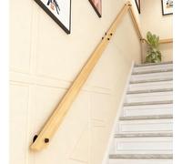 Wall Mounted Handrail 30-600cm Natural Pine Indoor Stair Rail Non-Slip Safety Handrail for Disabled Elderly Solid Wood Grab Bar Staircase Railing(Yellow,120cm)