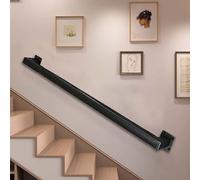 Wall Mounted Handrail for Stairs, Galvanized Industrial Square Pipe Stair Railing, Metal Stair Support Rod for Indoor Outdoor, 30cm 60cm 80cm 100cm Non-Slip Safety Grab Handle Bar(10ft/300cm)
