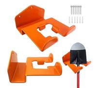 Wall Mounted Hanger - 2 Piece Grass Trimmer Holder Set, Sturdy Storage Hook, Multipurpose Design | Garage Accessories for Power Tools, Chainsaws, Ladders, Lawnmowers, Hedge