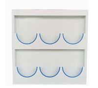 Wall Mounted Hard Hat Rack with Ventilated Hollow Design, Large Capacity Helmet Holder Stand for Workshop, Garage, Office, Industrial Safety Gear Organizer and Display(6 Grids)