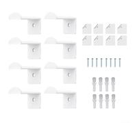 Wall Mounted Hat Rack with 8 Hooks for Organizing Baseball, Cowboy Hats and Flat Hats, Secure Storage Solution with Wall Anchors and Screws (Ceramic white)