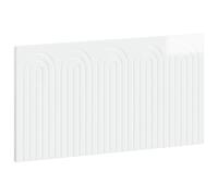Wall-Mounted Headboard High Gloss Alkmaar 100 x 3 x 50 cm White Engineered Wood