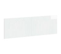 Wall Mounted Headboard High Gloss Alkmaar 161 x 3 x 50 cm White Engineered Wood